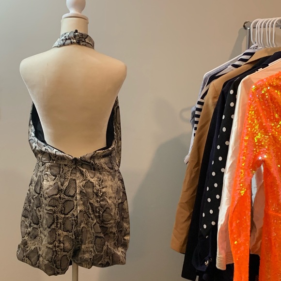 Boohoo snake skin romper US size 10 - Picture 2 of 5